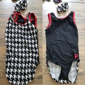 Plum practice wear flip side leotard